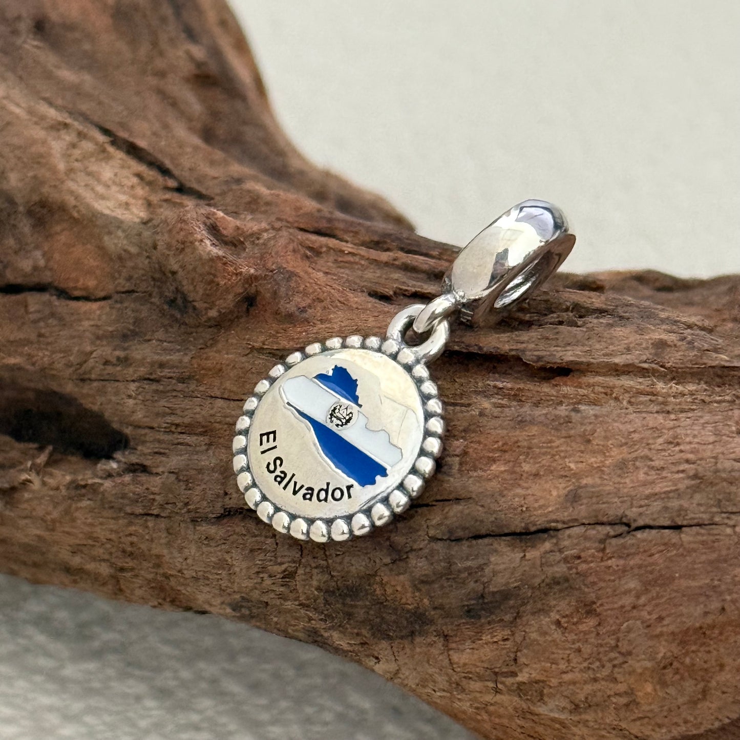 Pandora El Salvador Map Exclusive Dangle Charm Pendant for Pandora Bracelet S925 Silver