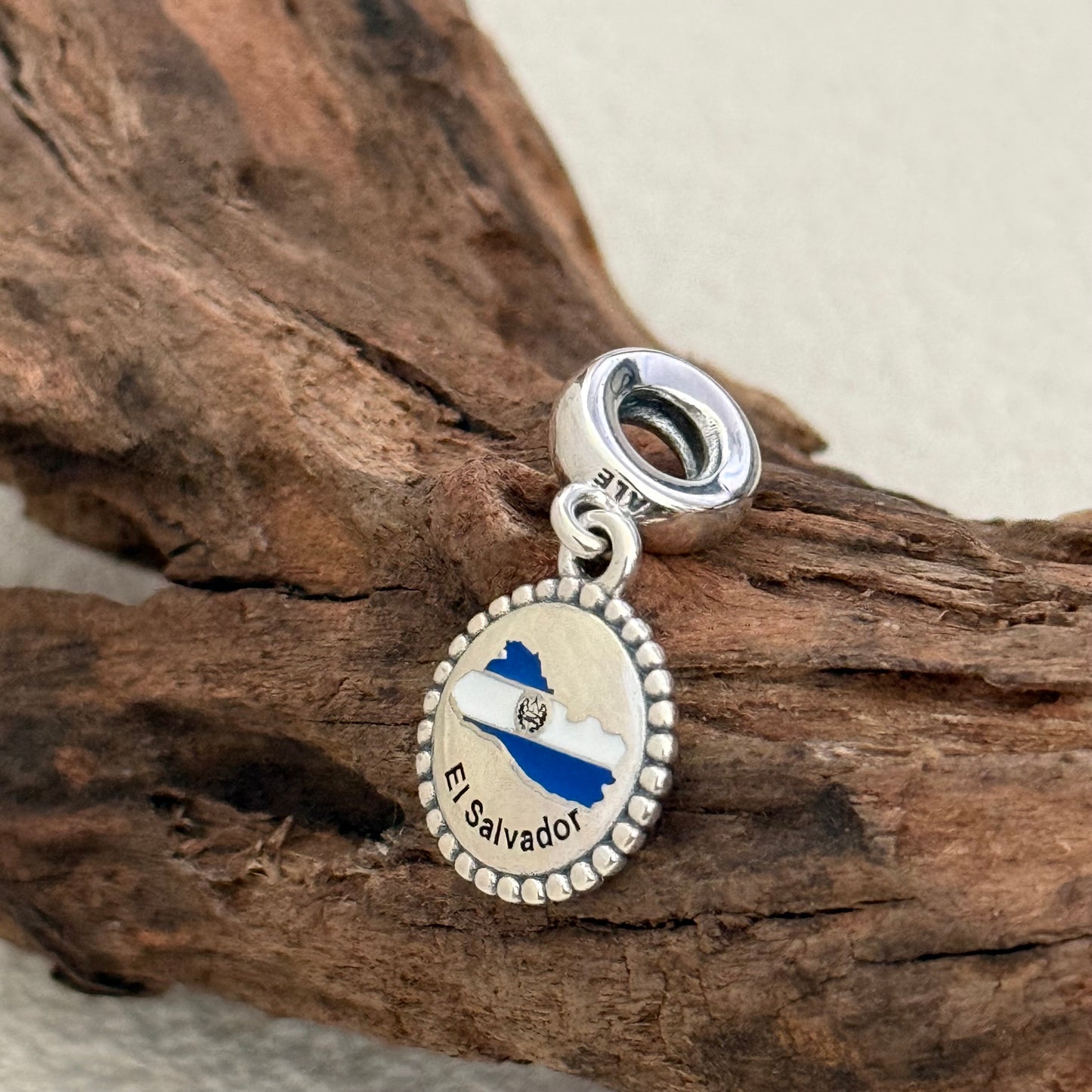 Pandora El Salvador Map Exclusive Dangle Charm Pendant for Pandora Bracelet S925 Silver
