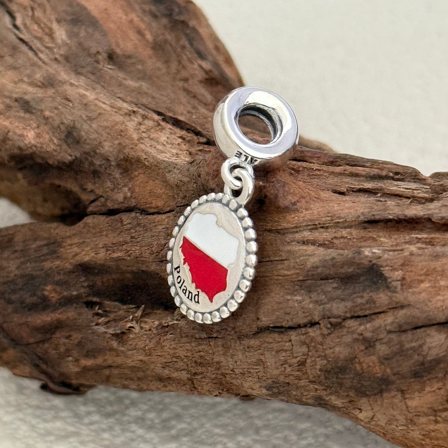 Pandora Poland Map Exclusive Dangle Charm Pendant for Pandora Bracelet S925 Silver