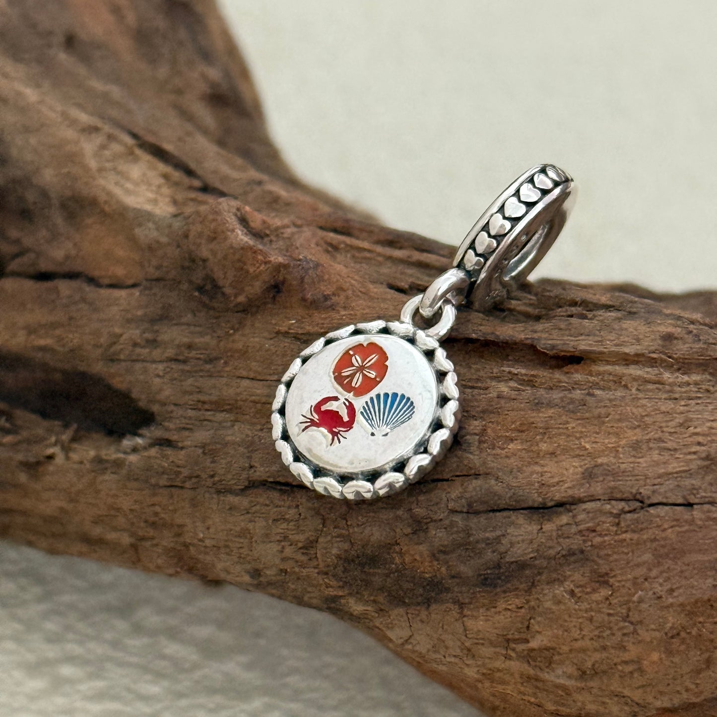 ARUBA Beach Exclusive Heart around Dangle Charm Pendant for Pandora Bracelet
