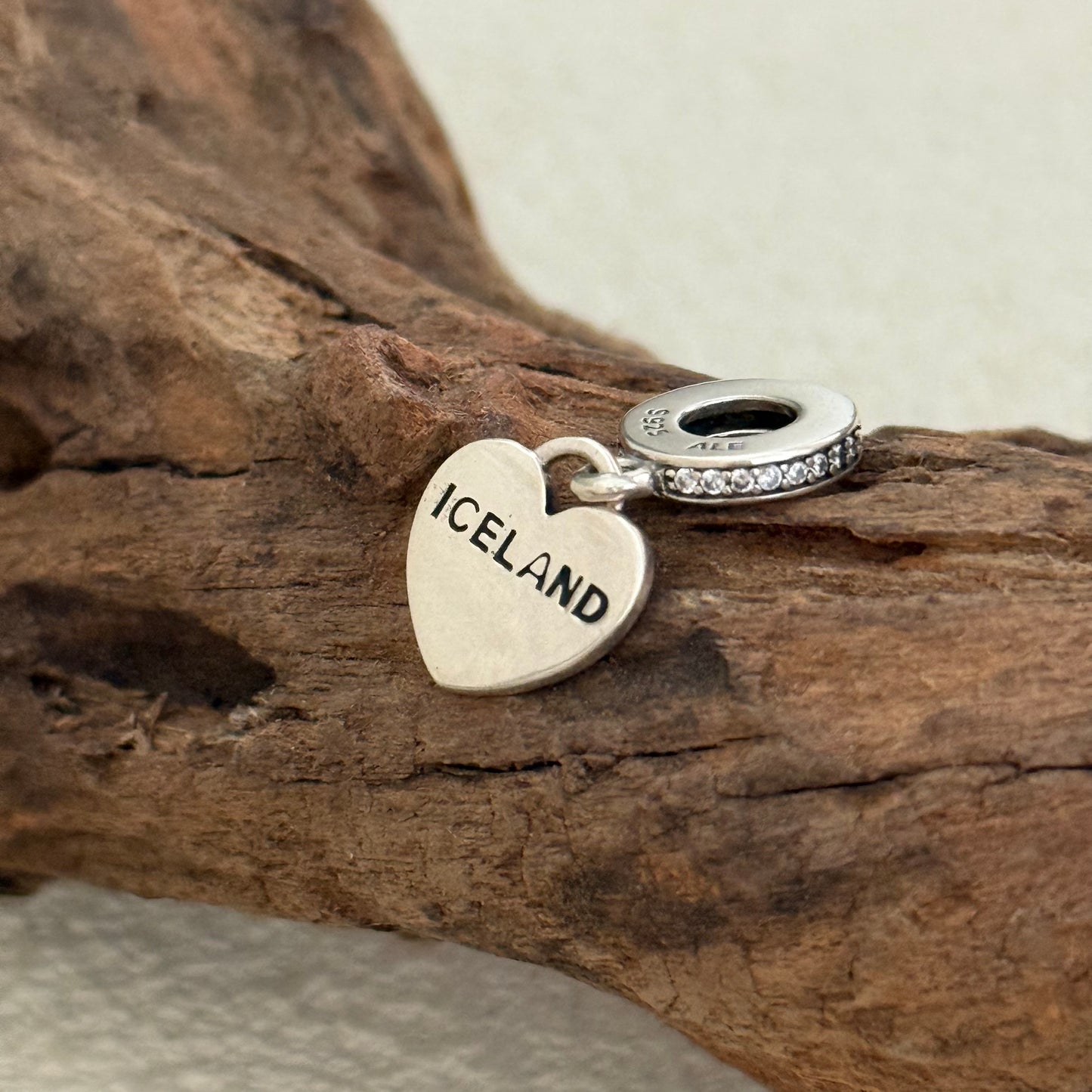 Iceland Flag Exclusive Heart Dangle Charm Pendant for Pandora Bracelet
