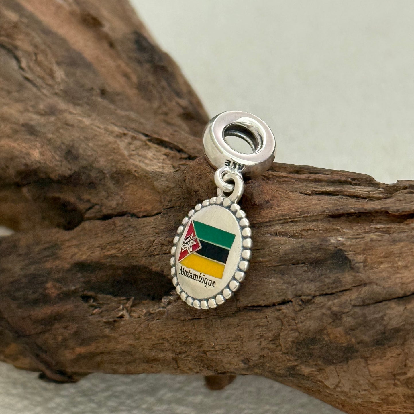 Mozambique Flag Exclusive Dangle Charm Pendant for Pandora Bracelet
