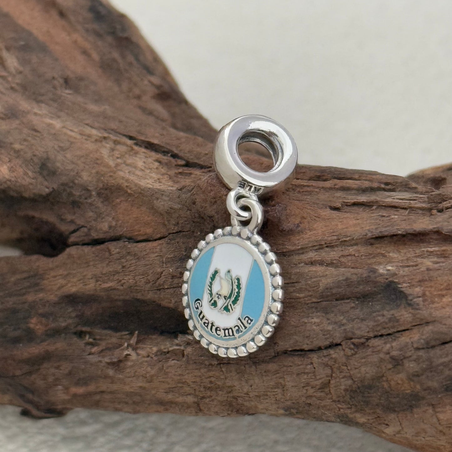 Pandora Guatemala Flag Exclusive Dangle Charm Pendant for Pandora Bracelet S925 Silver