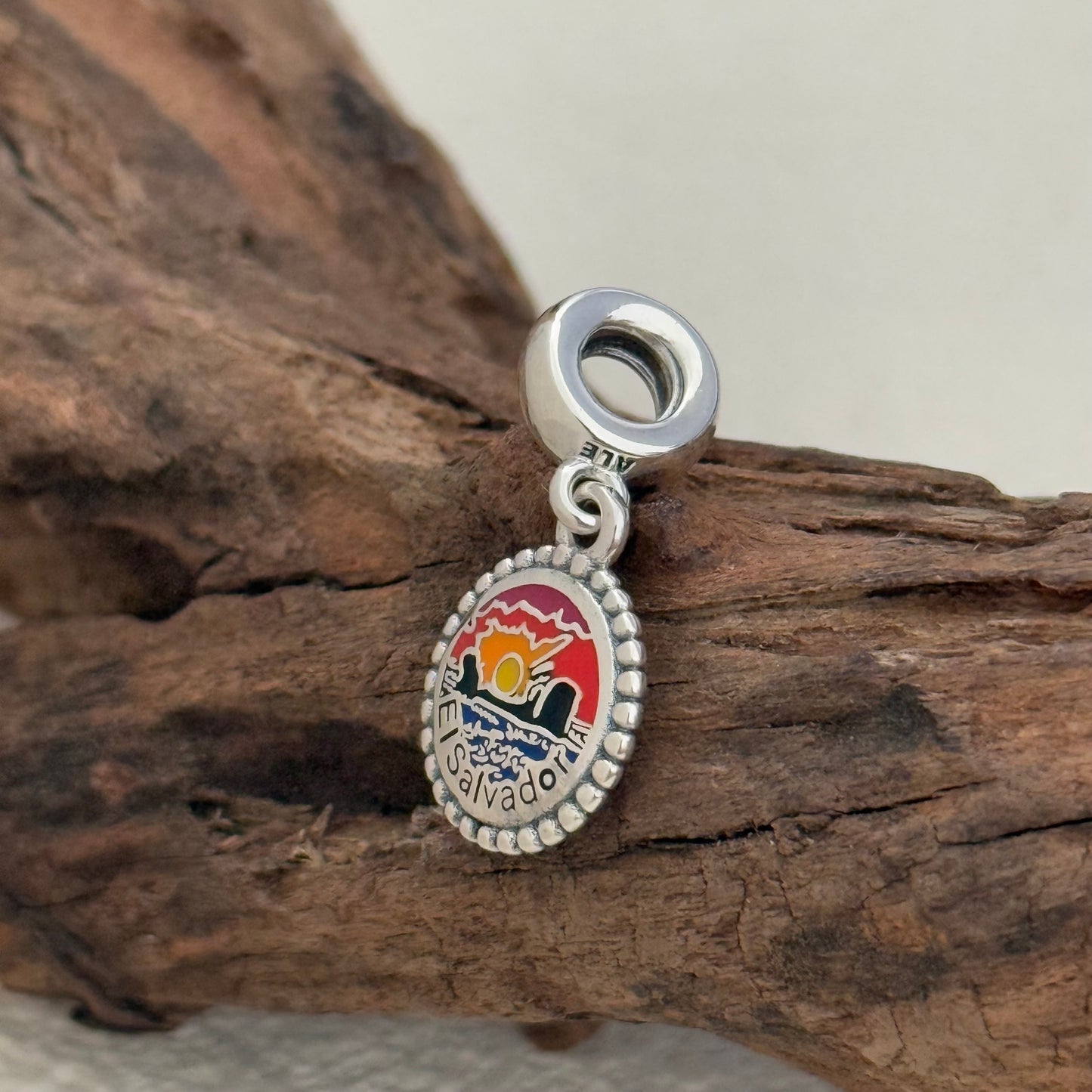 Pandora The Republic of El Salvador Exclusive Dangle Charm Pendant for Pandora Bracelet S925 Silver