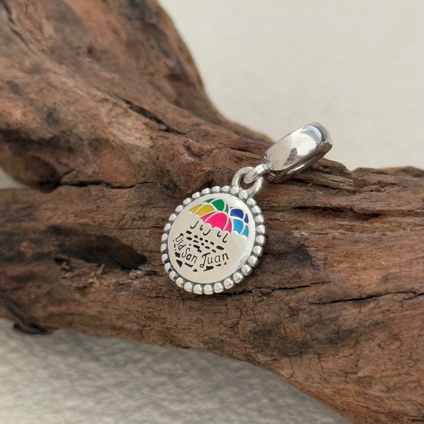Pandora Old San Juan umbrella Exclusive Dangle Charm Pendant for Pandora Bracelet S925 Silver