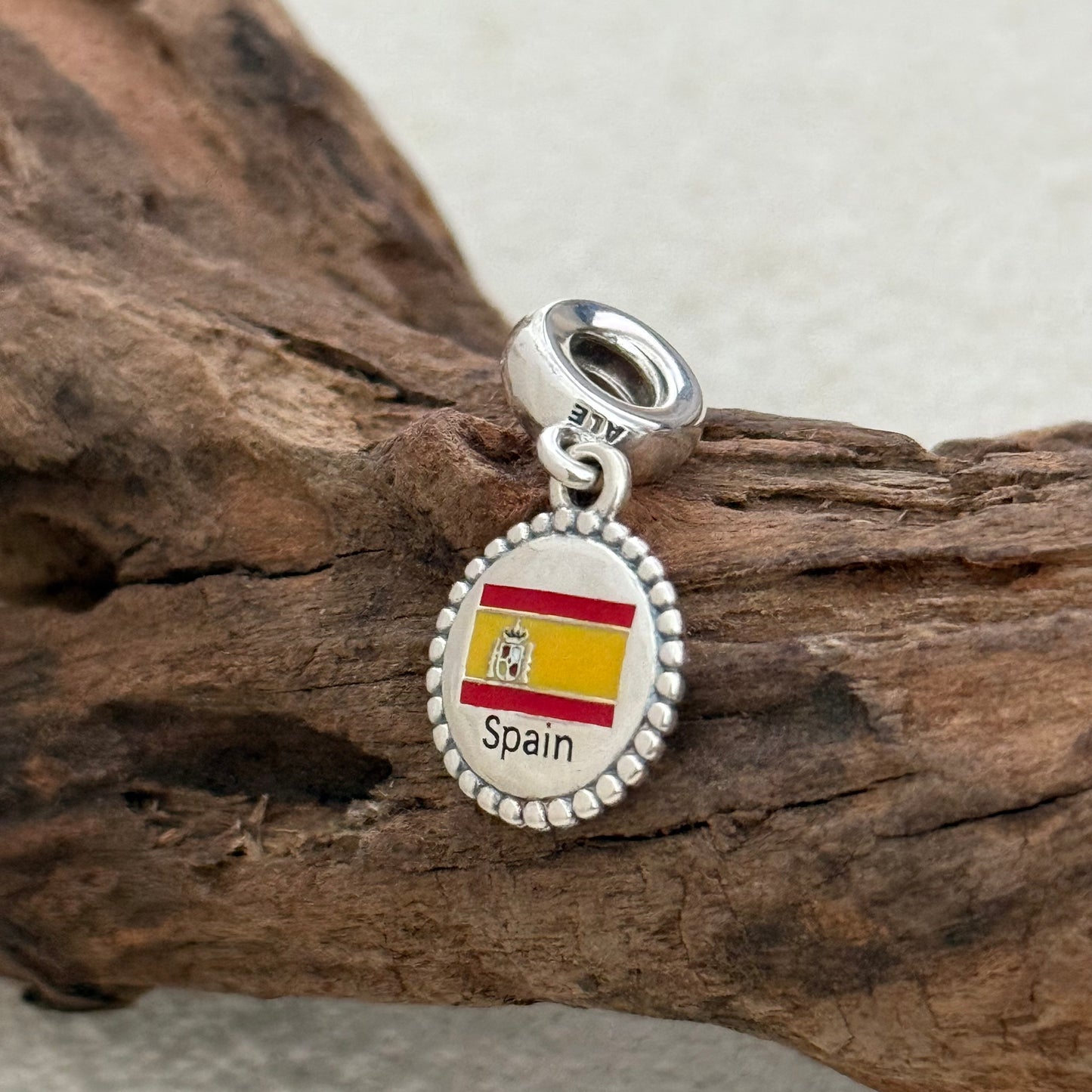 Spain Flag Exclusive Dangle Charm Pendant for Pandora Bracelet
