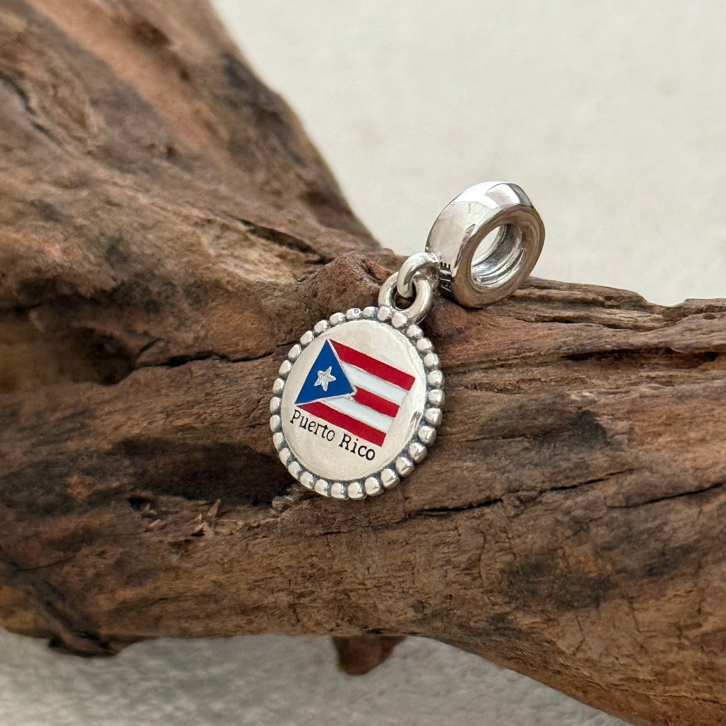 Puerto Rico Flag Exclusive Dangle Charm Pendant for Pandora Bracelet