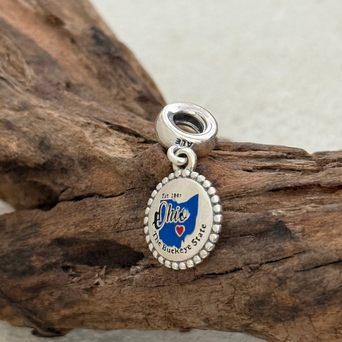 Ohio The Buckeye State Exclusive Dangle Charm Pendant for Pandora Bracelet