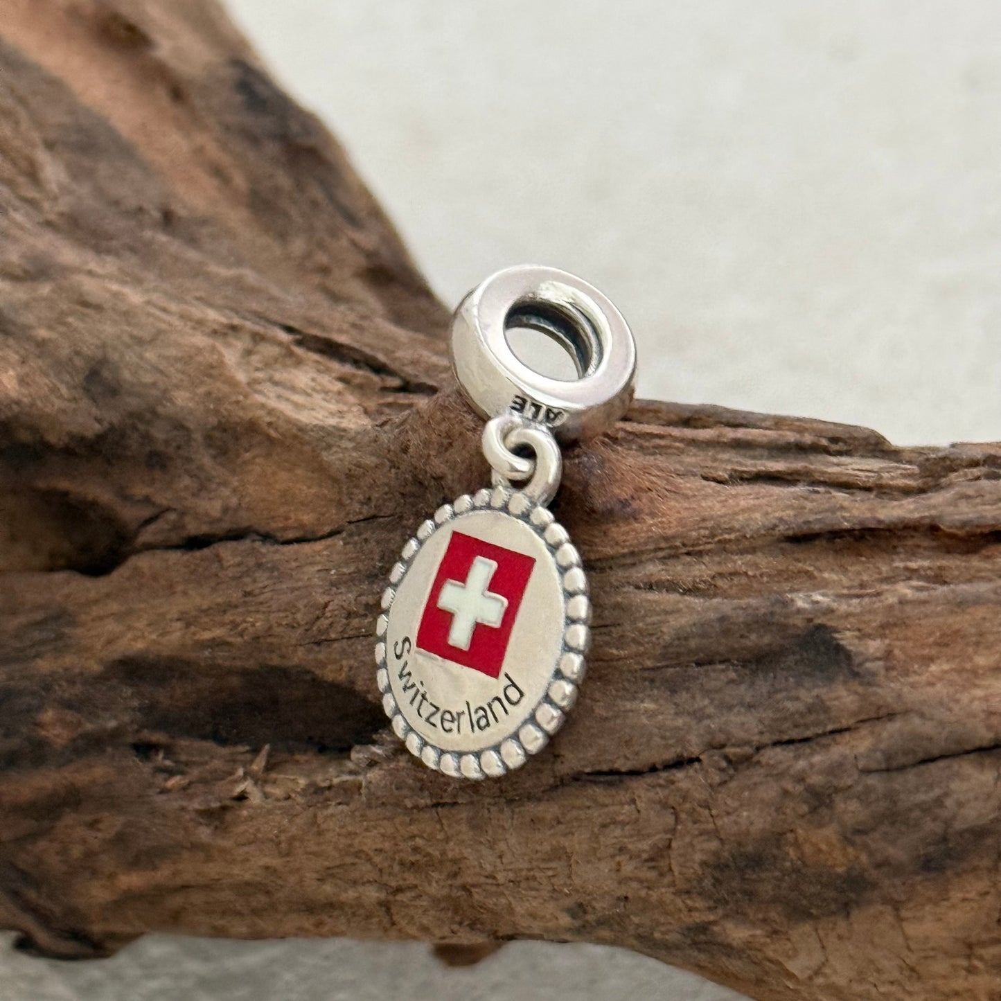 Switzerland Flag Exclusive Dangle Charm Pendant for Pandora Bracelet