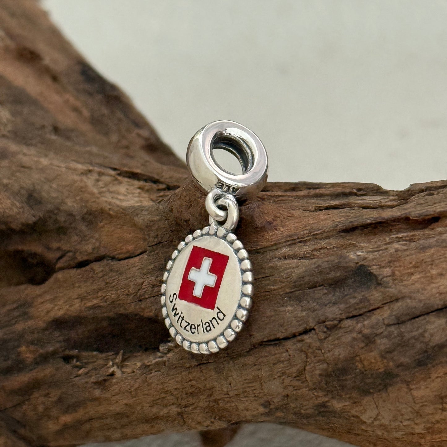 Switzerland Flag Exclusive Dangle Charm Pendant for Pandora Bracelet