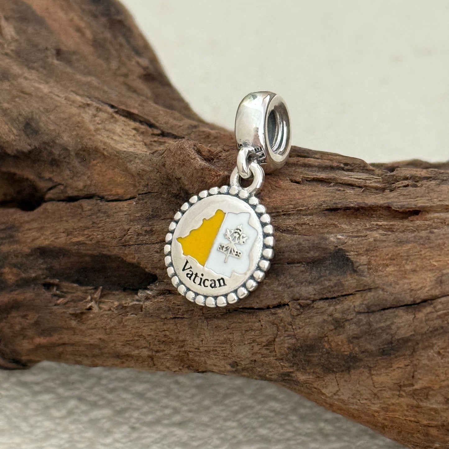 Vatican Map Flag Exclusive Dangle Charm Pendant for Pandora Bracelet