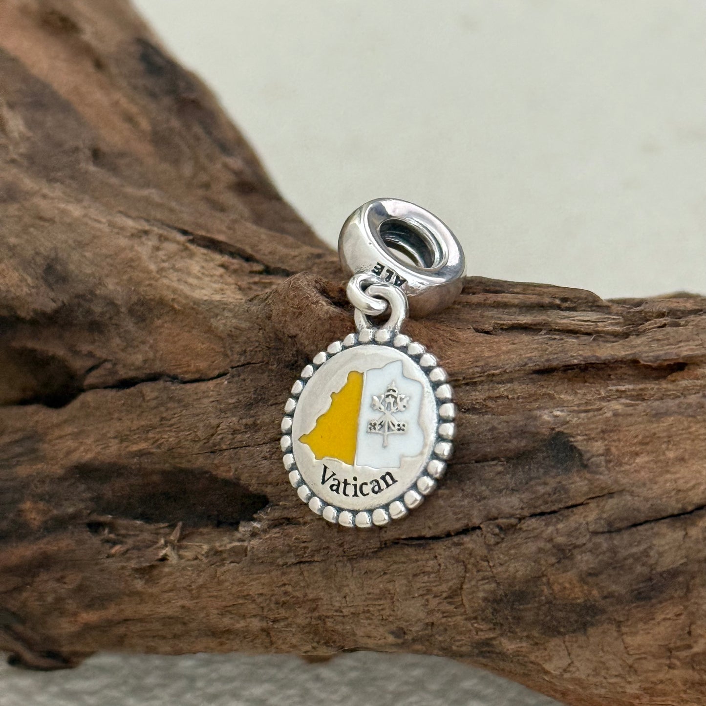 Vatican Map Flag Exclusive Dangle Charm Pendant for Pandora Bracelet