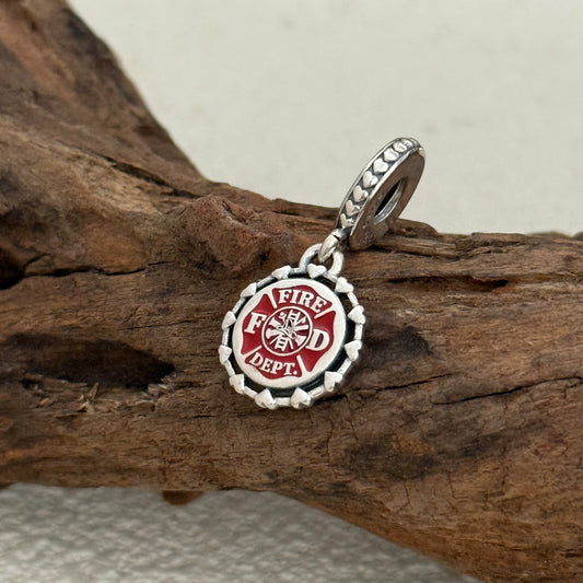 FIRE DEPT Exclusive Dangle Charm Pendant for Pandora Bracelet