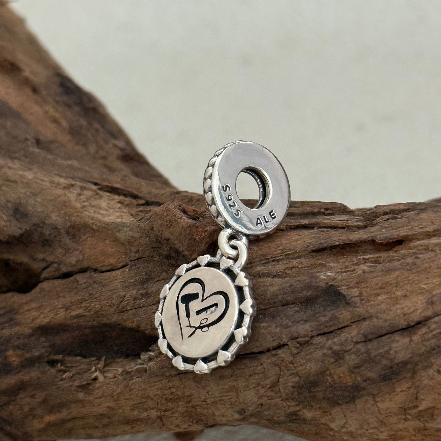 Blow dryer Hair Stylist Scissors Exclusive Dangle Charm Pendant for Pandora Bracelet