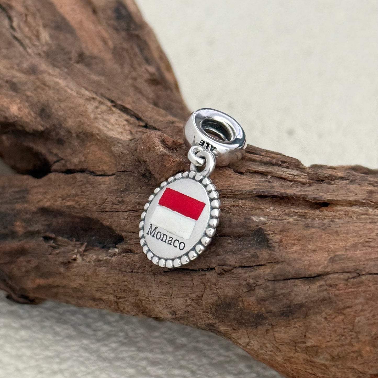 Monaco Flag Exclusive Dangle Charm Pendant for Pandora Bracelet