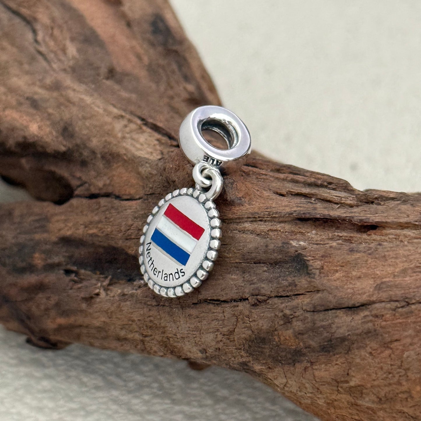 Netherlands Flag Exclusive Dangle Charm Pendant for Pandora Bracelet
