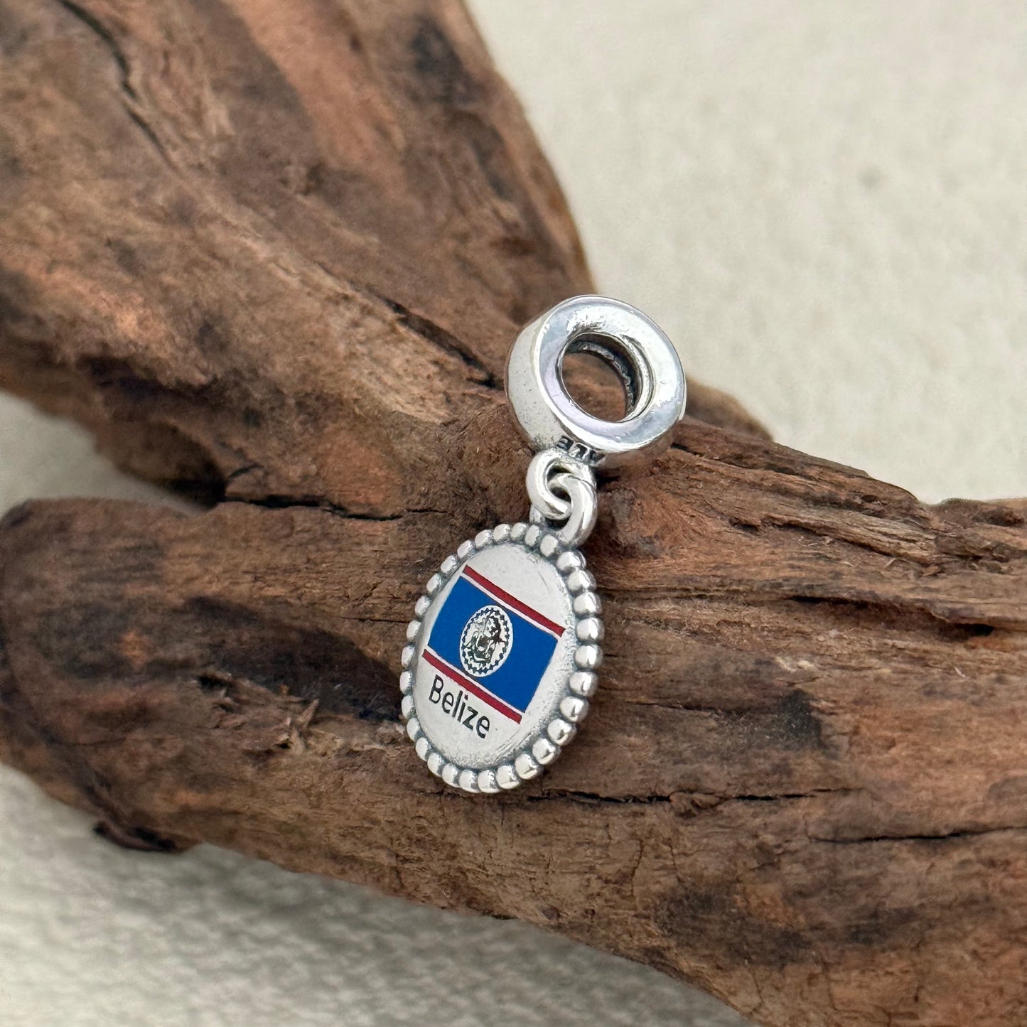 Belize Flag Exclusive Dangle Charm for Pandora Bracelet