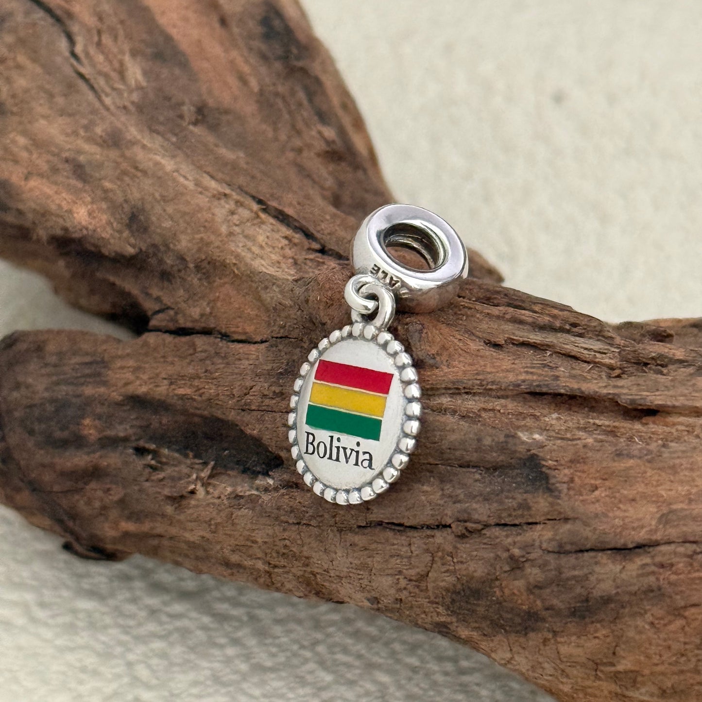 Bolivia Flag Exclusive Dangle Charm Pendant for Pandora Bracelet