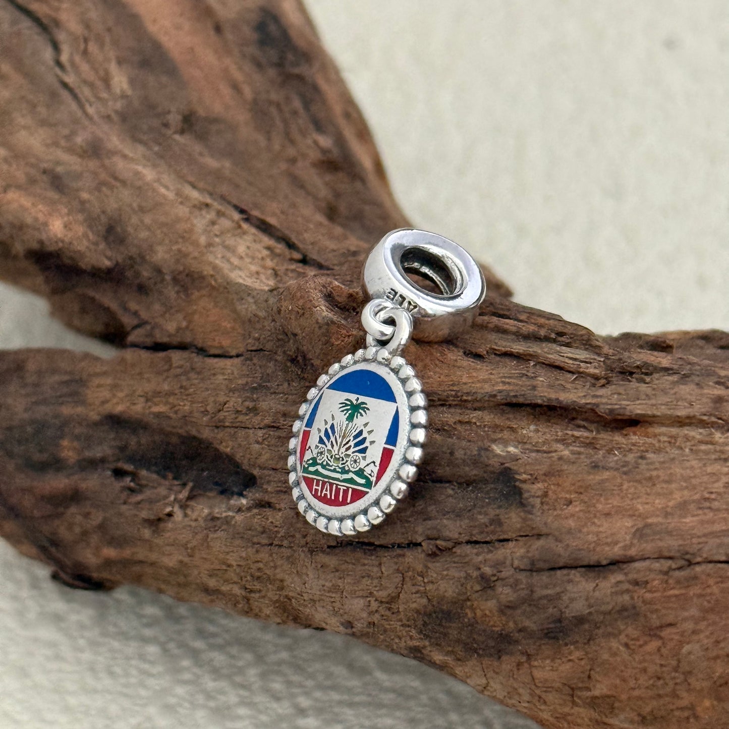 HAITI Flag Exclusive Dangle Charm Pendant for Pandora Bracelet