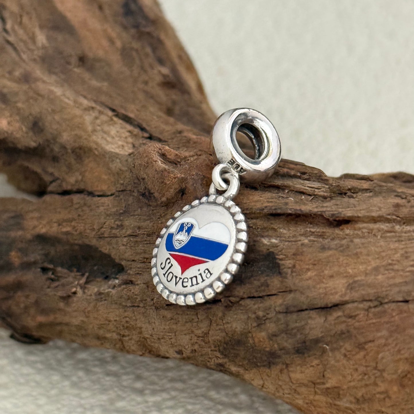 Slovenia Heart Flag Exclusive Dangle Charm for Pandora Bracelet