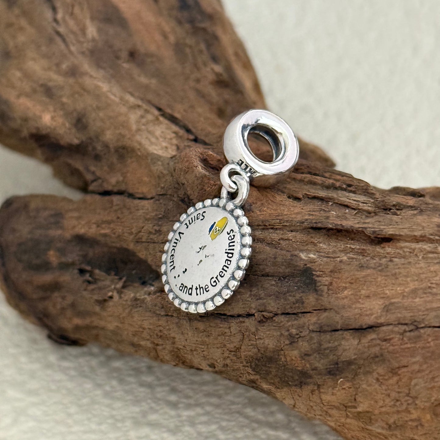 Saint Vincent and the Grenadines Map Exclusive Dangle Charm for Pandora Bracelet