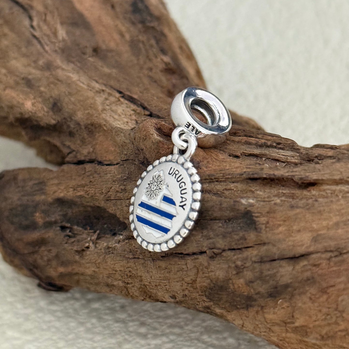 Uruguay Map Exclusive Dangle Charm for Pandora Bracelet