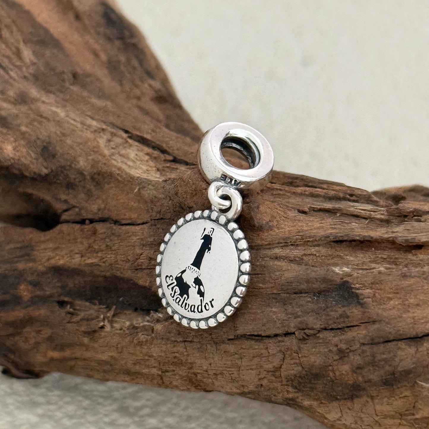 El Salvador Exclusive Dangle 925 Sterling Silver Charm for Pandora Bracelet