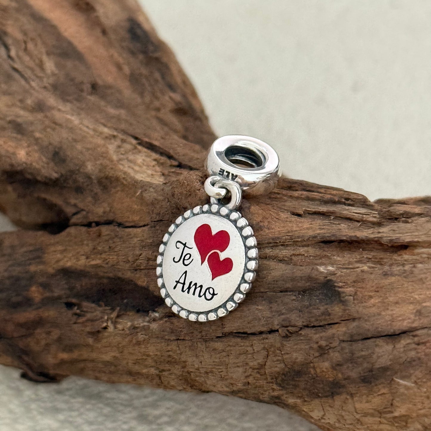 Te Amo - I Love you Exclusive Dangle 925 Sterling Silver Charm for Pandora Bracelet