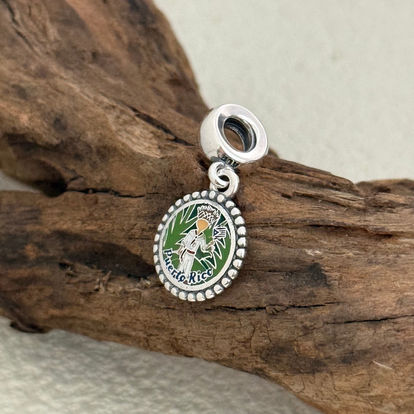 Puerto Rico Exclusive Dangle 925 Sterling Silver Charm for Pandora Bracelet