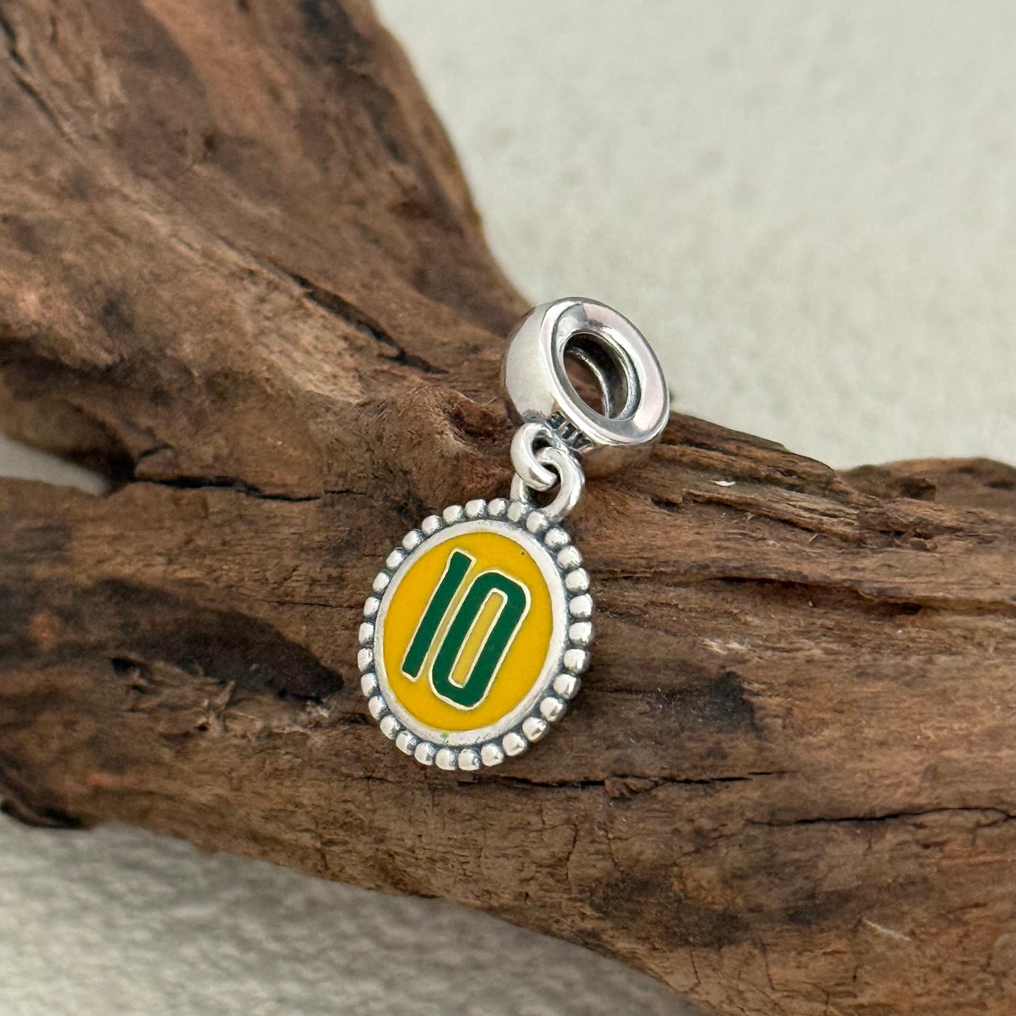 Soccer Brazil #10 World Cup Exclusive Dangle Charm for Pandora Bracelet
