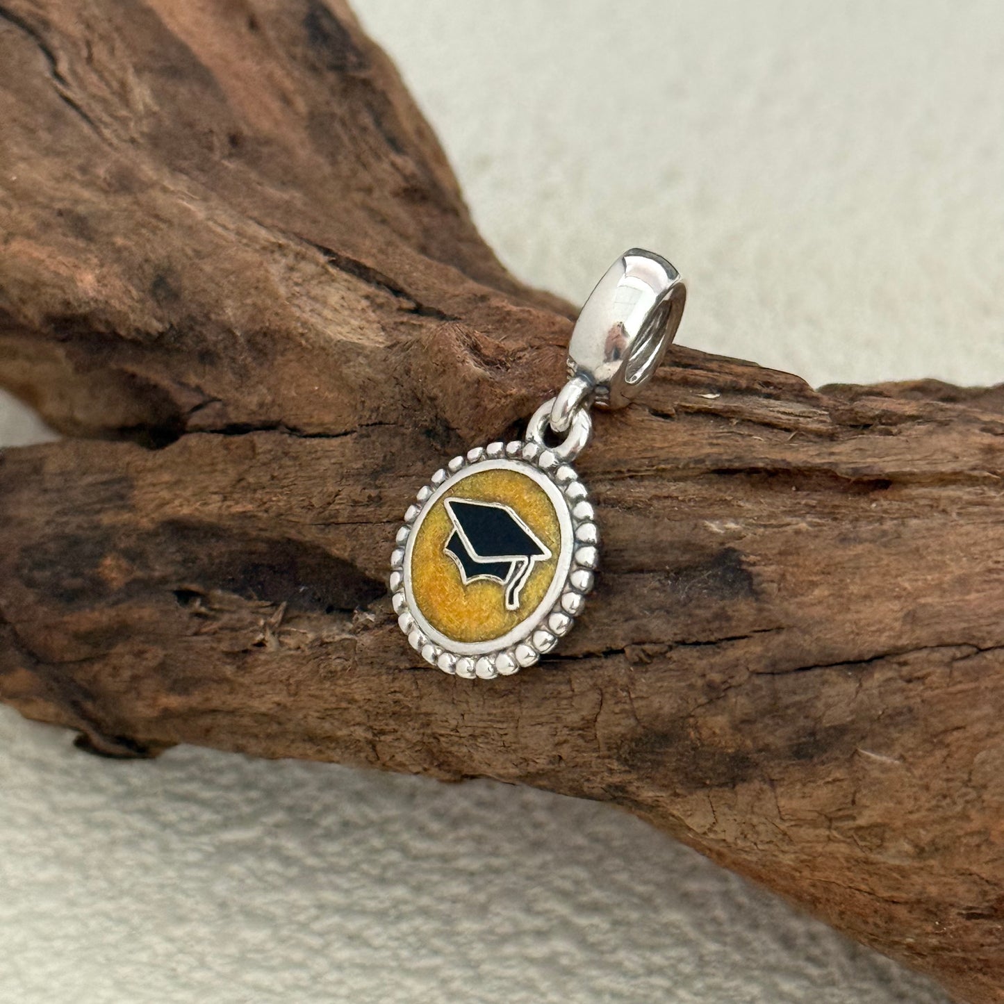 Graduation Gold Exclusive Dangle Charm for Pandora Bracelet