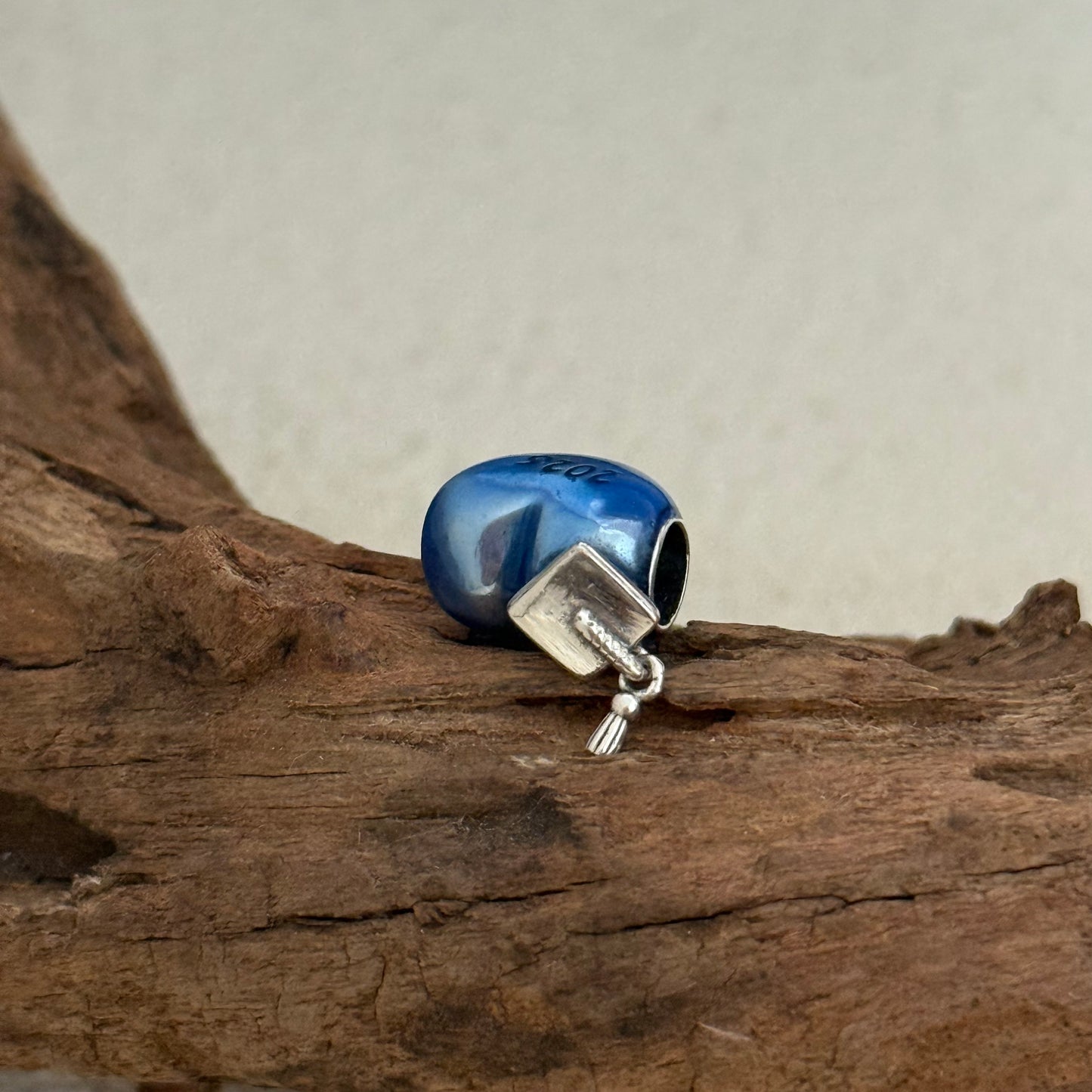 Graduation 2026 Blue Heart Charm Sterling Silver for Pandora Bracelet