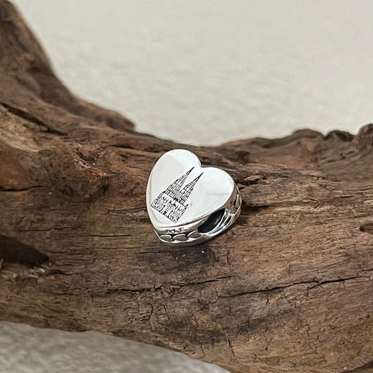 Cologne Cathedral Exclusive Heart Bead Charm for Pandora Bracelet