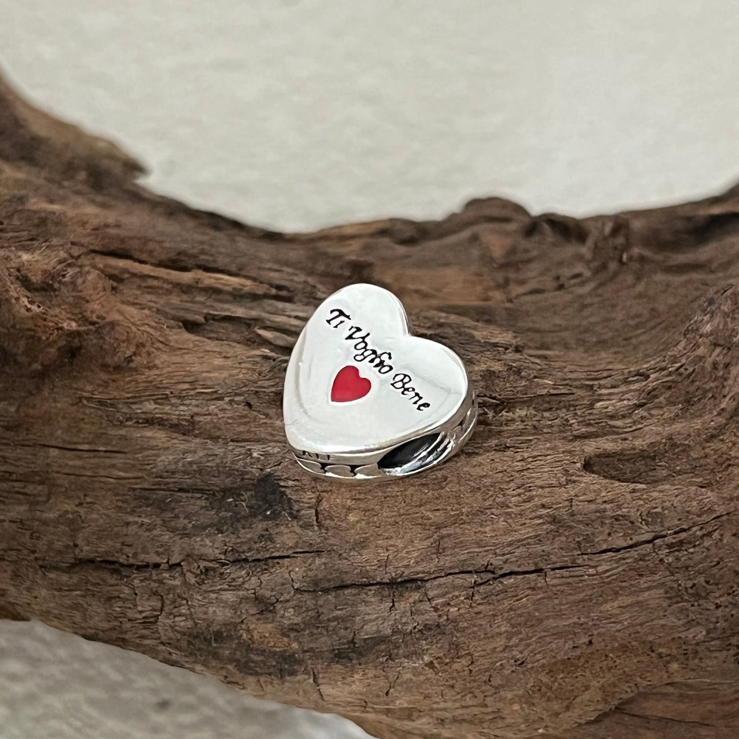 Ti Voglio Bene I love you Exclusive Heart Bead Charm for Pandora Bracelet