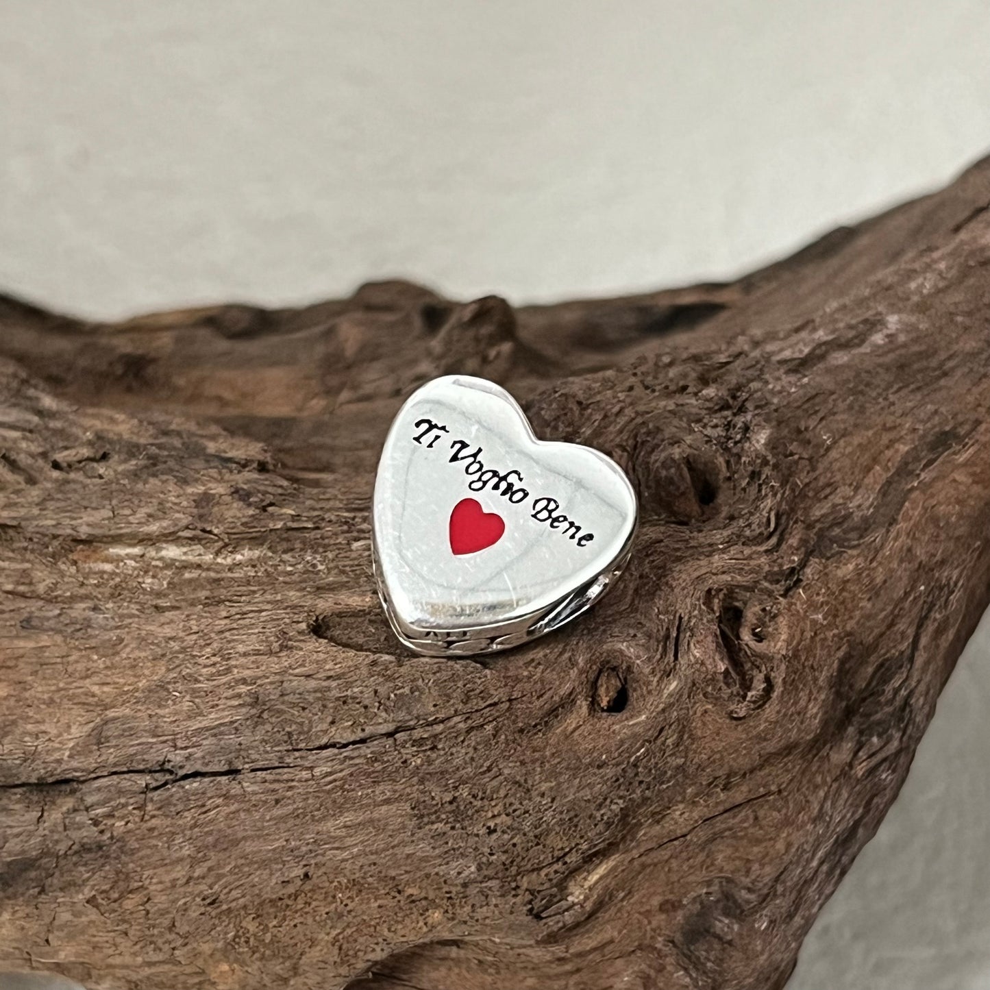Ti Voglio Bene I love you Exclusive Heart Bead Charm for Pandora Bracelet