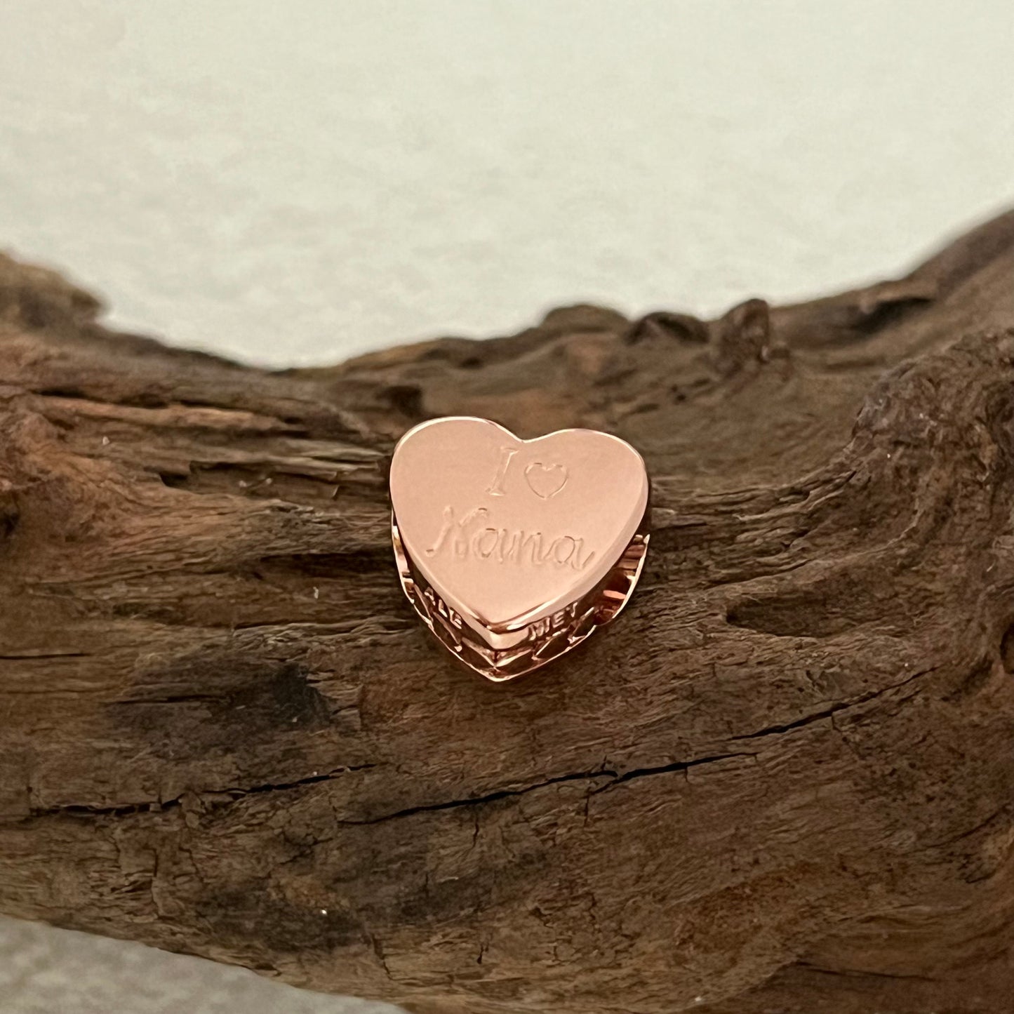 I Love Nana Exclusive Heart Bead Charm for Pandora Bracelet Rose gold-plated