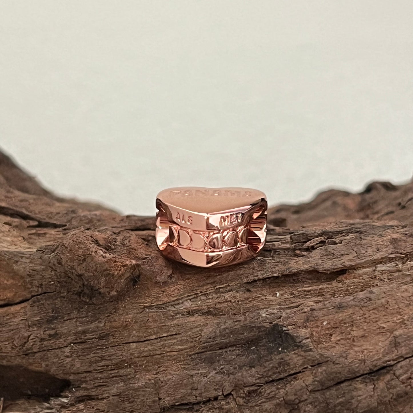 Panama Exclusive Heart Bead Charm for Pandora Bracelet Rose gold-plated