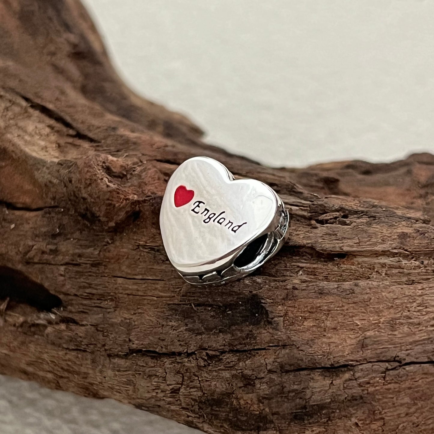 Love England Exclusive Heart Bead Charm for Pandora Bracelet