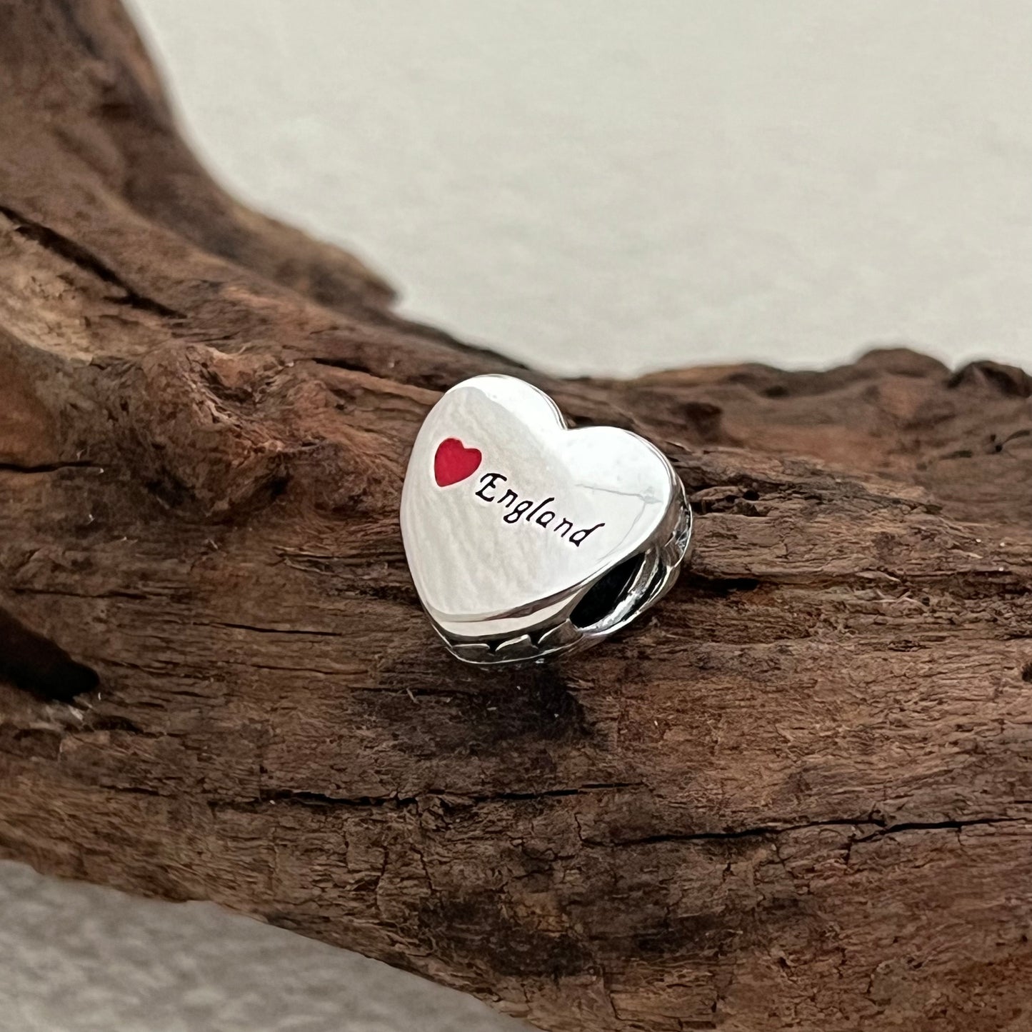 Love England Exclusive Heart Bead Charm for Pandora Bracelet