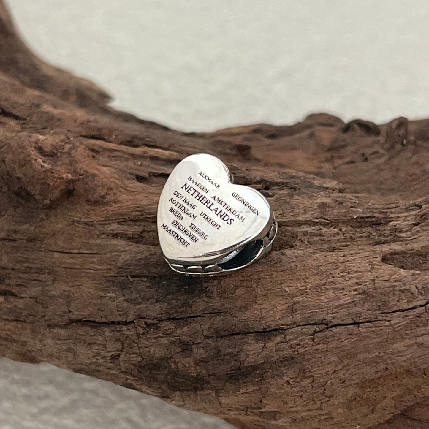 Netherlands flag heart Exclusive Heart Bead Charm for Pandora Bracelet