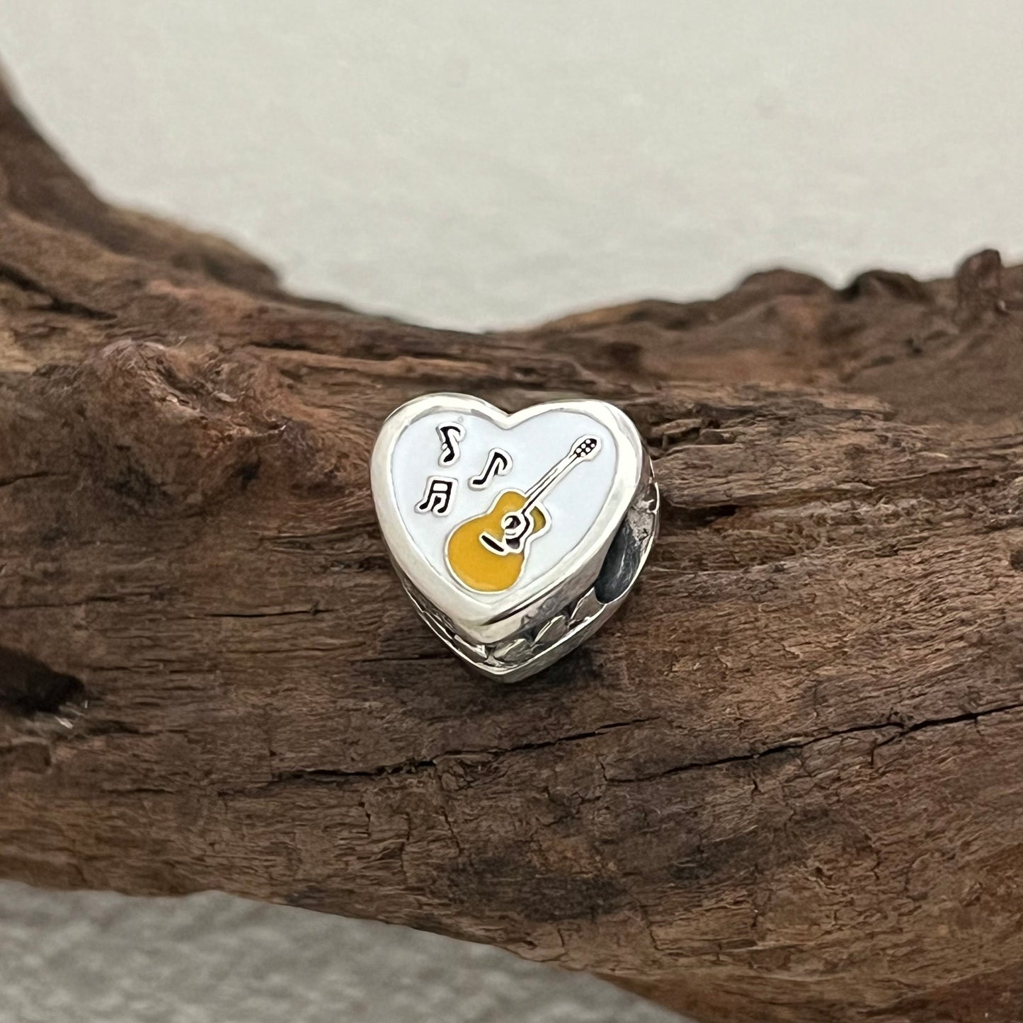Nashville Music City Exclusive Heart Bead Charm for Pandora Bracelet