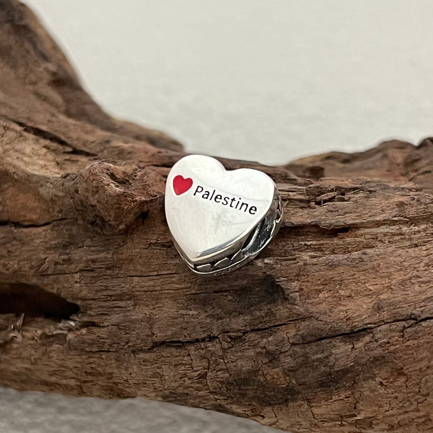 Palestine Flag Exclusive Heart Bead Charm for Pandora Bracelet