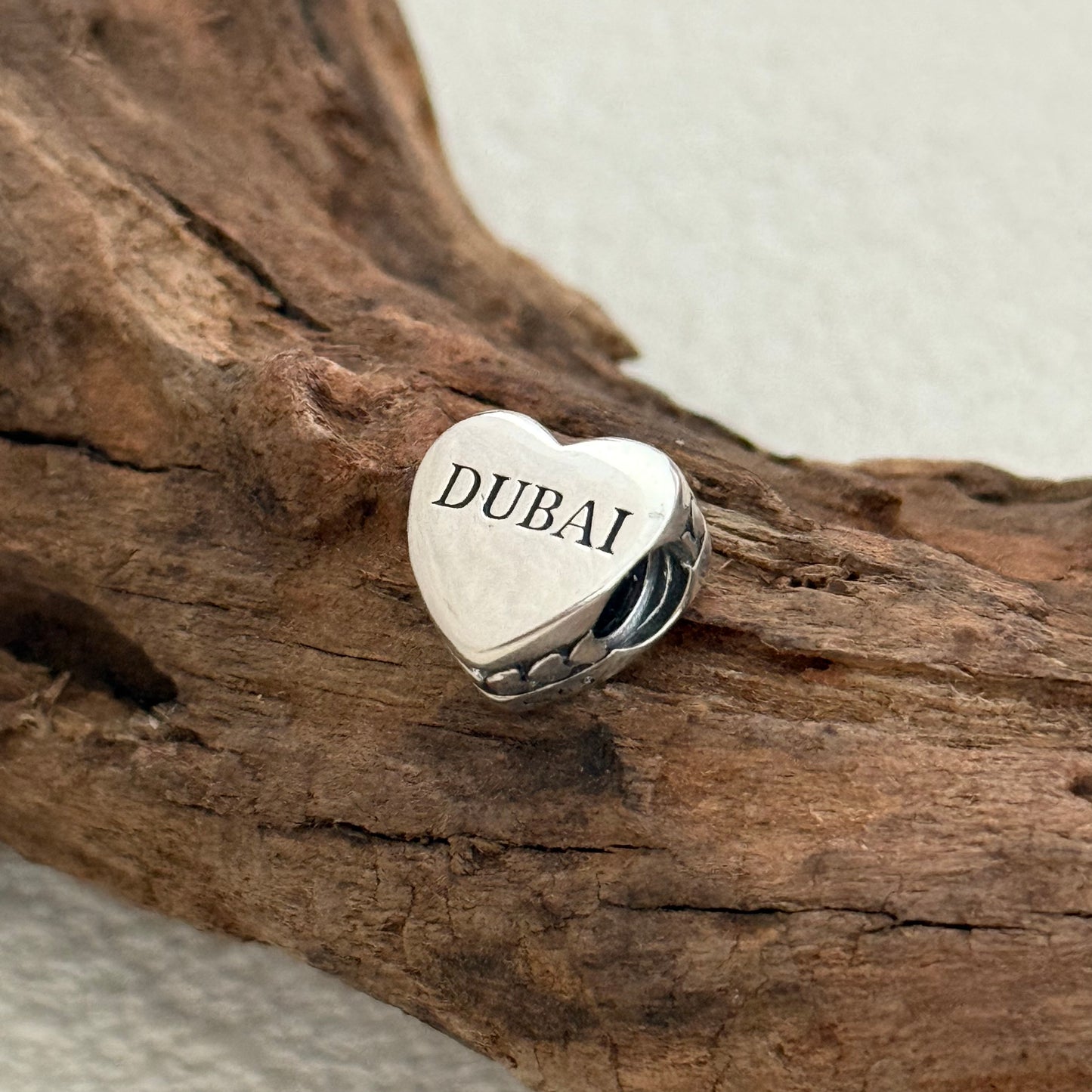 Dubai Exclusive Heart Bead Charm for Pandora Bracelet