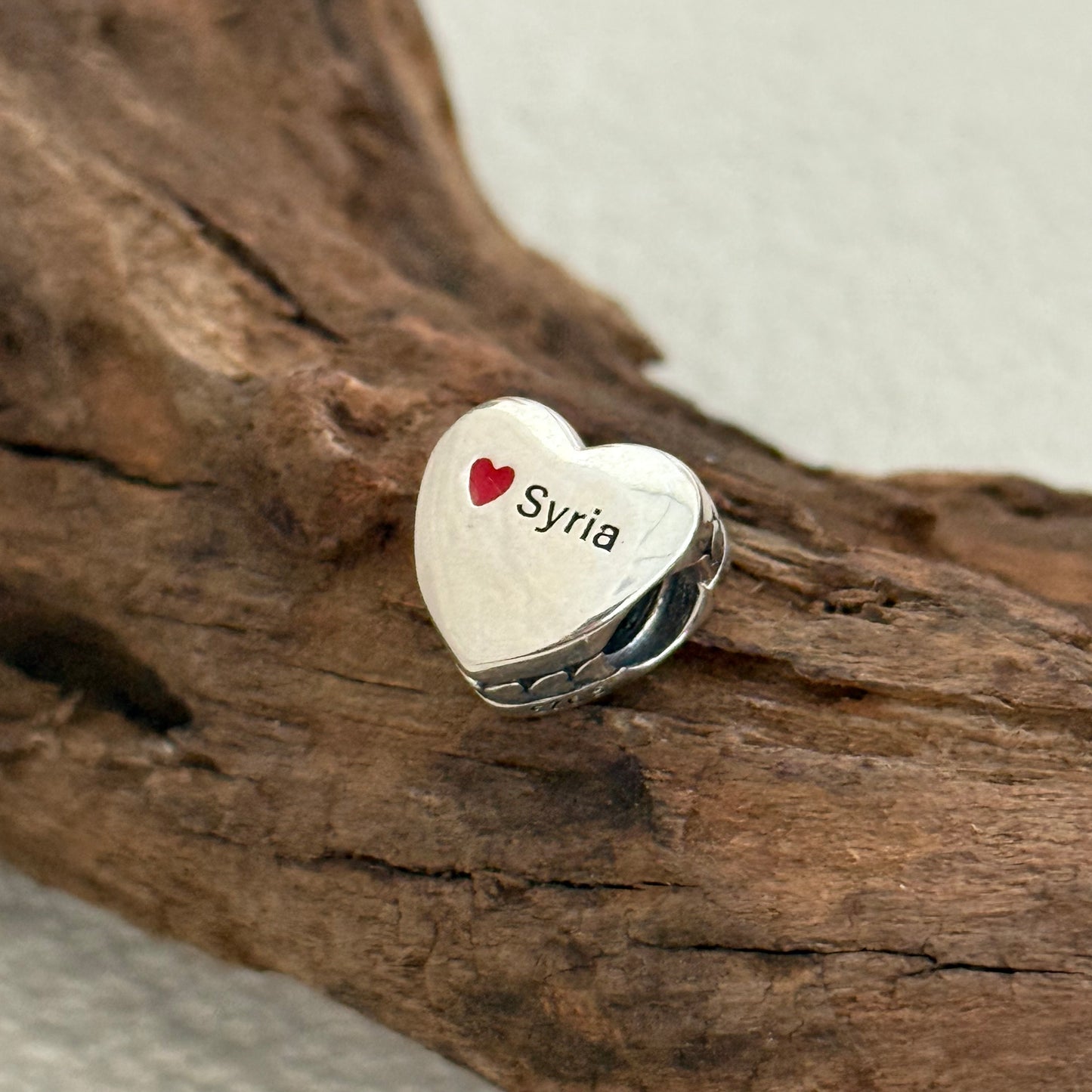 Syria Exclusive Heart Bead Charm for Pandora Bracelet