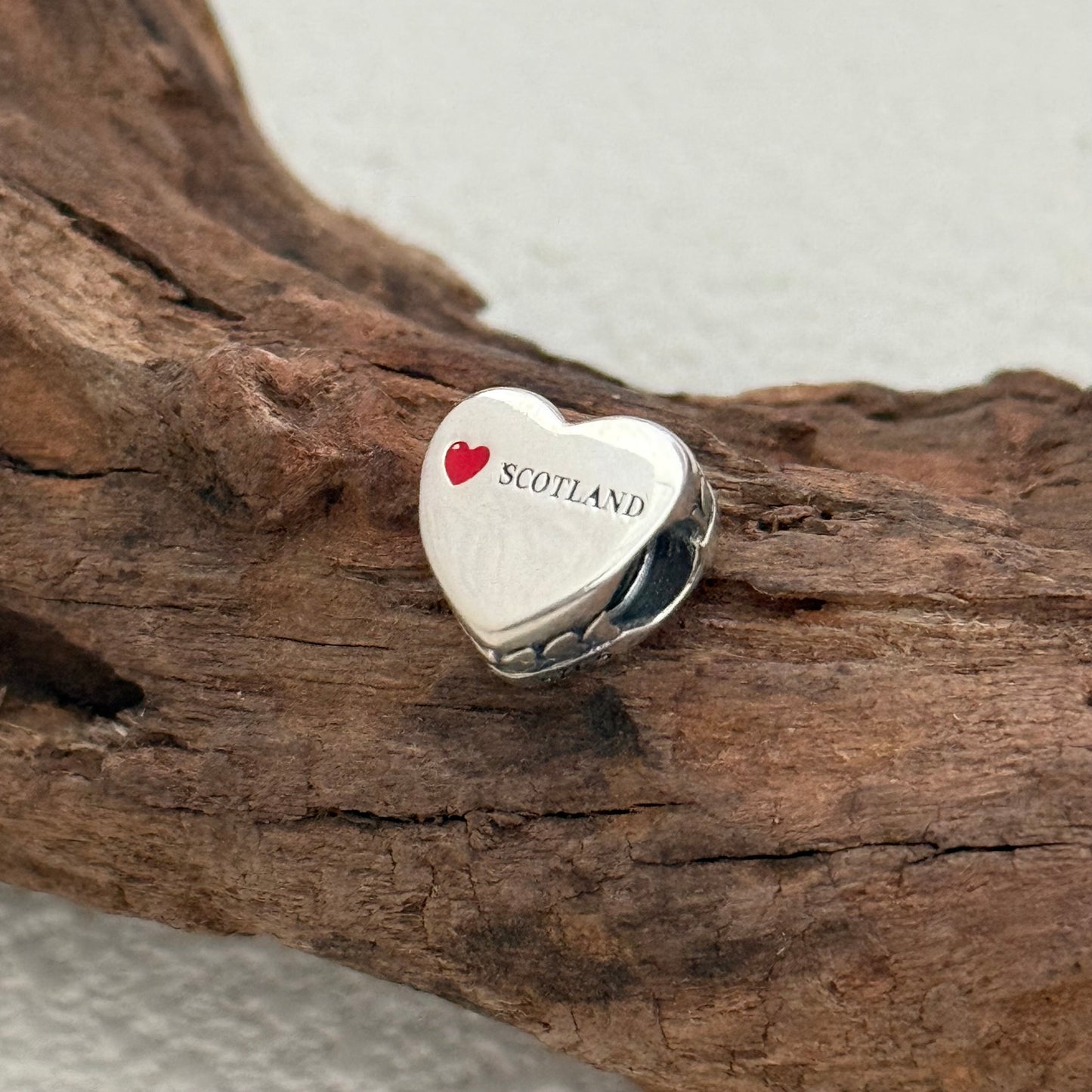 SCOTLAND Flag Exclusive Heart Bead Charm for Pandora Bracelet