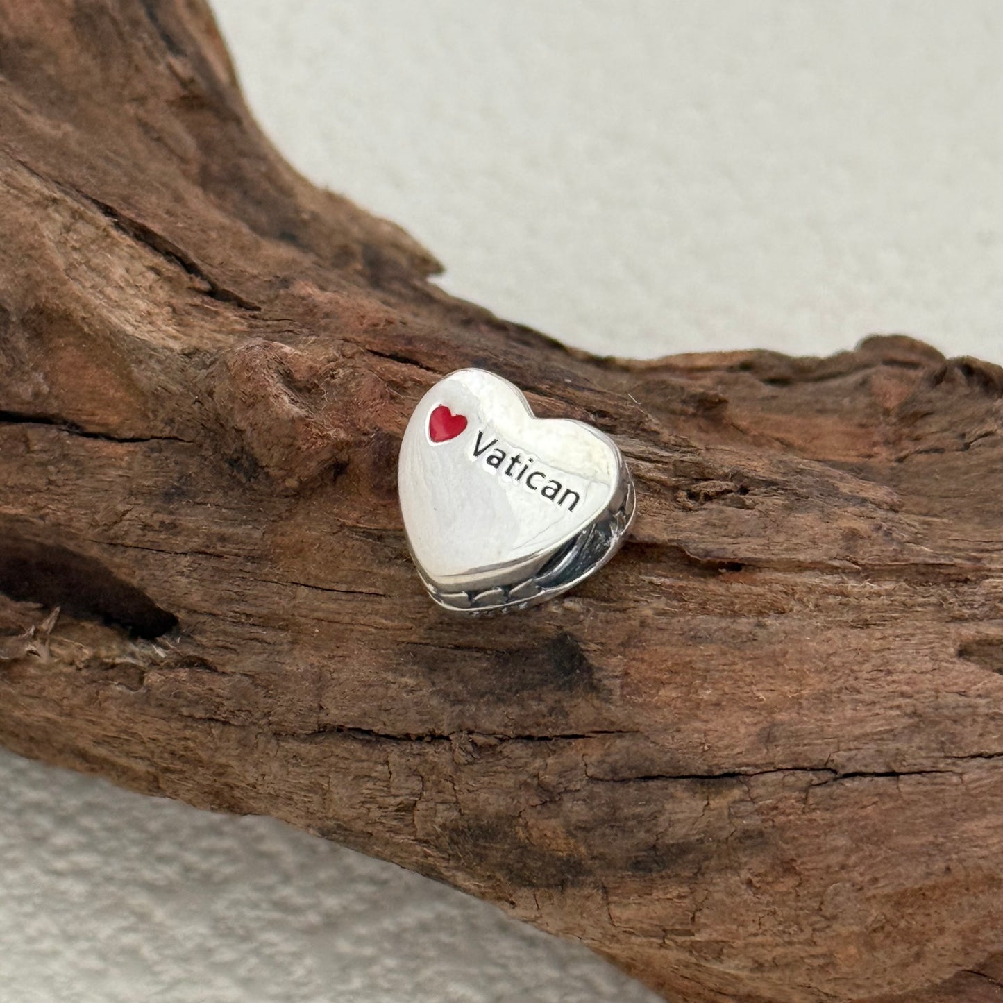 Vatican Flag Exclusive Heart Bead Charm for Pandora Bracelet