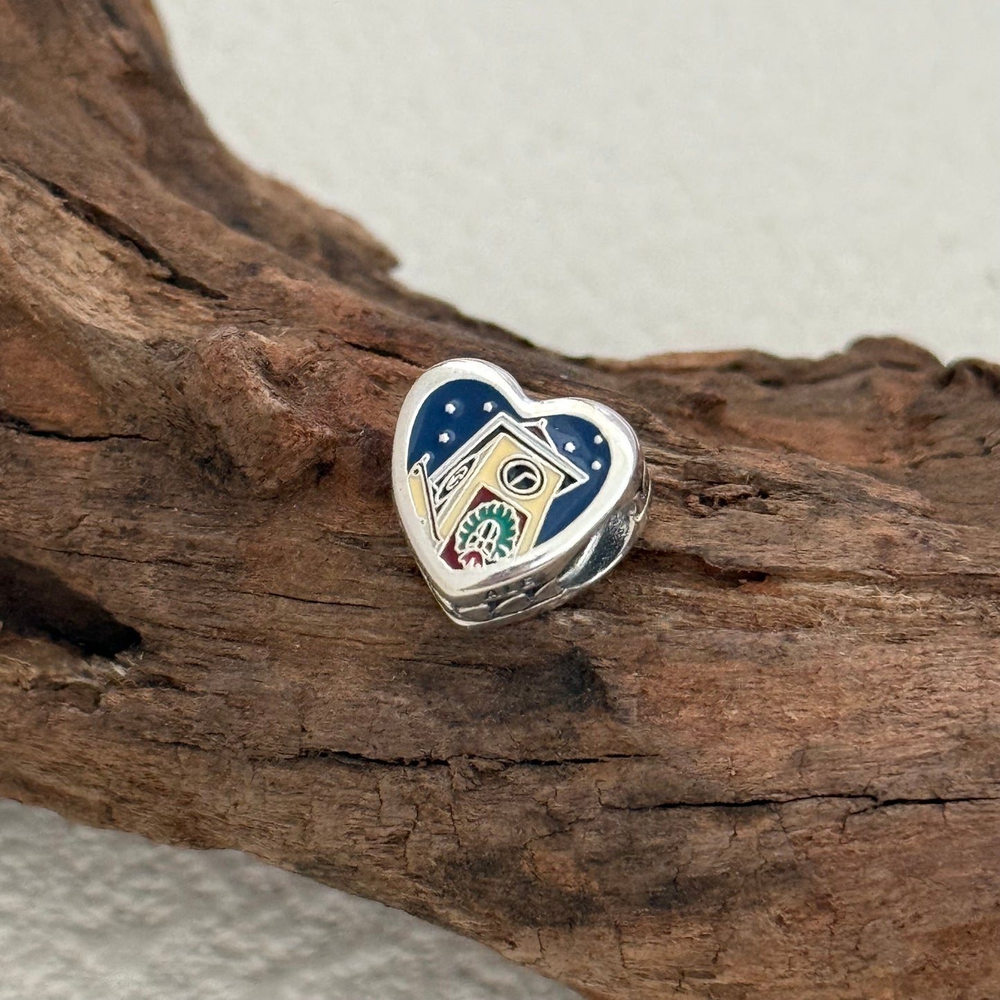 Merry Christmas New Bern Exclusive Heart Bead Charm for Pandora Bracelet