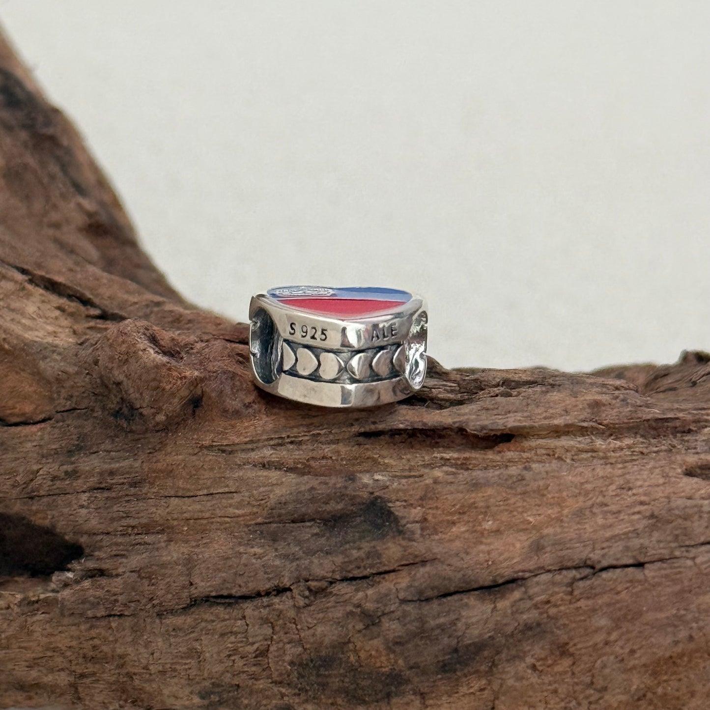 Liechtenstein Flag Exclusive Heart Bead Charm for Pandora Bracelet