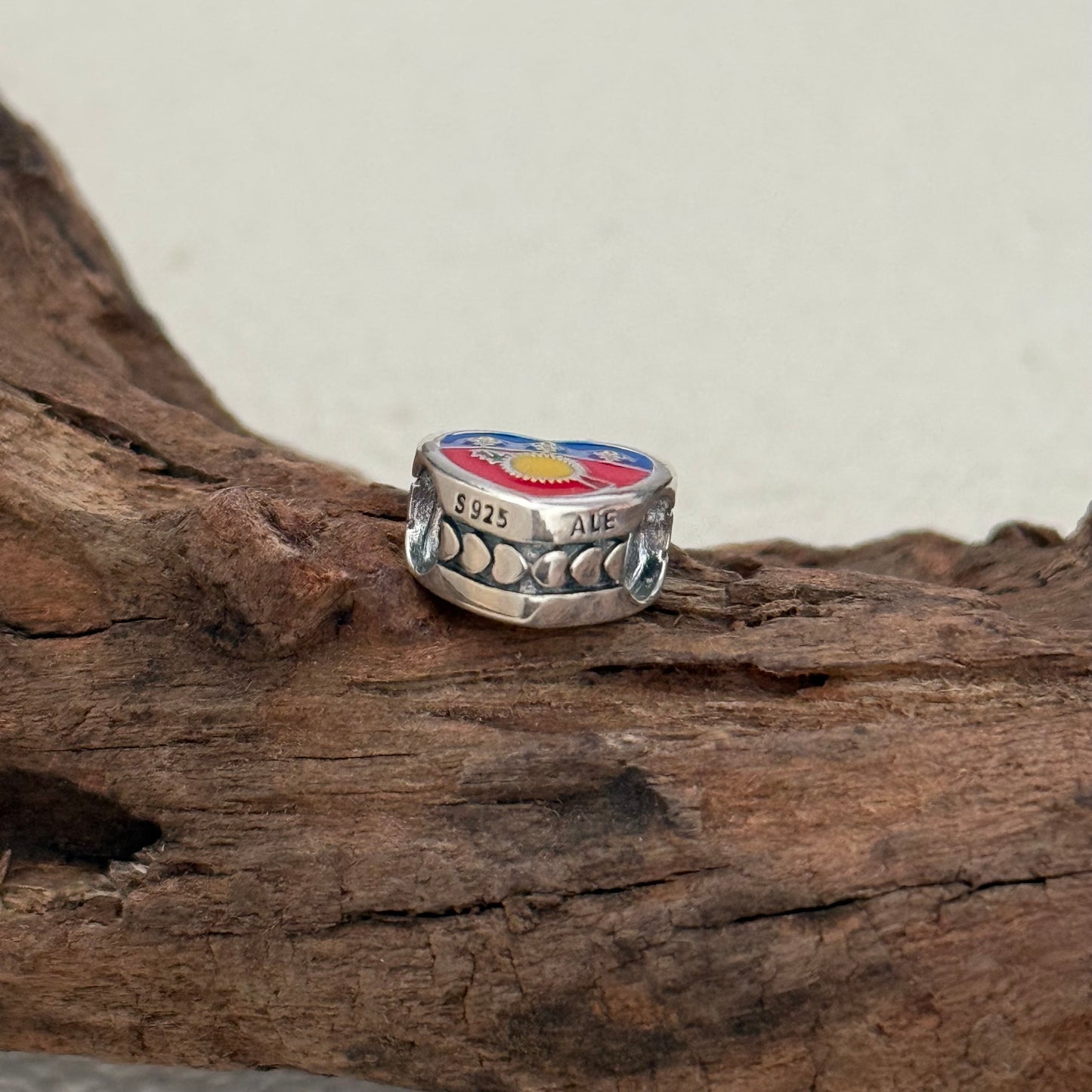 Guadeloupe Flag Exclusive Heart Bead Charm for Pandora Bracelet