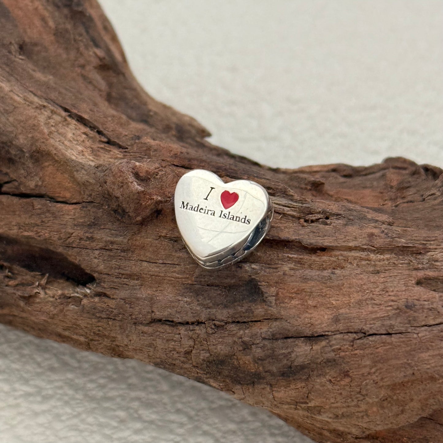 I Love Madeira Island Flag Exclusive Heart Bead Charm for Pandora Bracelet